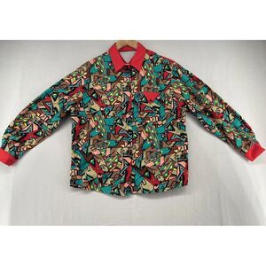 VTG‎ Ozark Mountain Western Button Shirt Womens LARGE Aztec-Southwest-Retro-90s